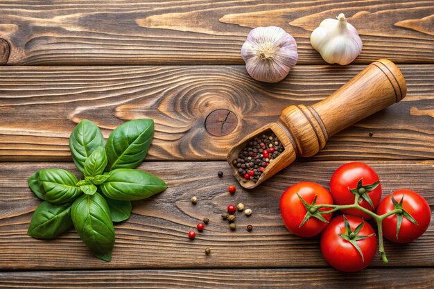 Свежие ингредиенты на столе